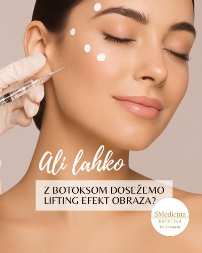 Ali lahko z botoksom dosežemo lifting efekt obraza?